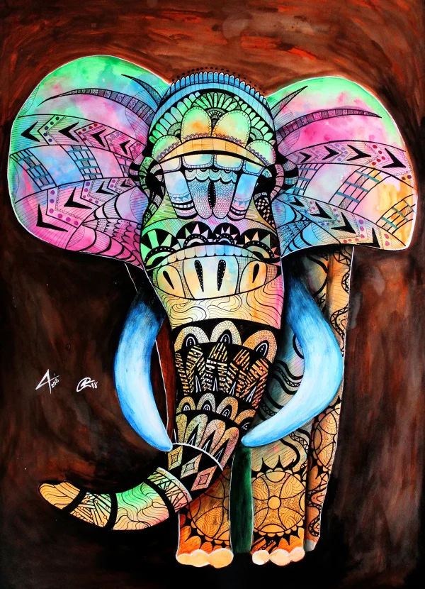 elefante mandala