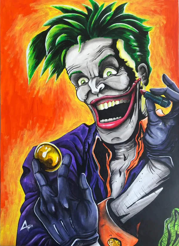 joker sonrisa pintura