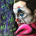 joker villano ha ha ha pintura