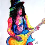 slash guns roses pintura