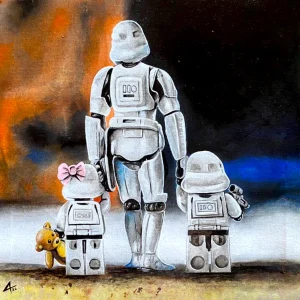star wars pintura familia