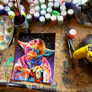 star wars yoda pintura colorida costa rica