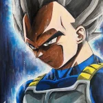 vegeta goku pinturas