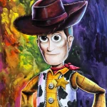 woody toy story pintura